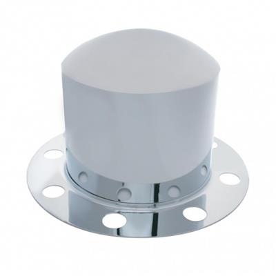 Truck City Chrome & Parts - Chrome Steel 2 Piece Rear Axle and Hub Cover 8 Holes Universal Mount