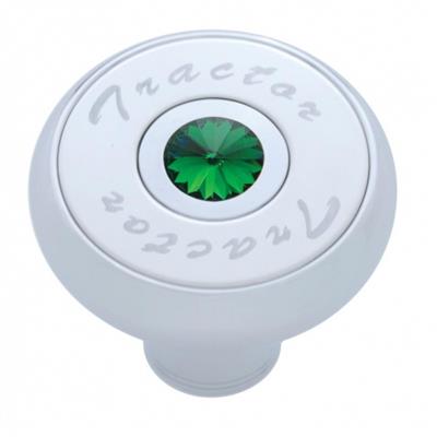 Truck City Chrome & Parts - "Tractor" Deluxe Air Valve Knob - Green Crystal