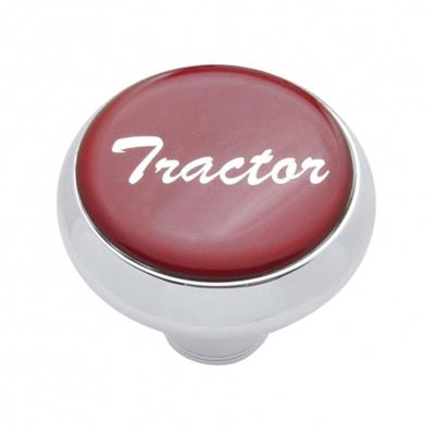 Truck City Chrome & Parts - "Tractor" Deluxe Air Valve Knob - Red Glossy Sticker