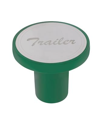 Truck City Chrome & Parts - ''Trailer'' Aluminum Screw-On Air Valve Knob w/ Stainless Plaque