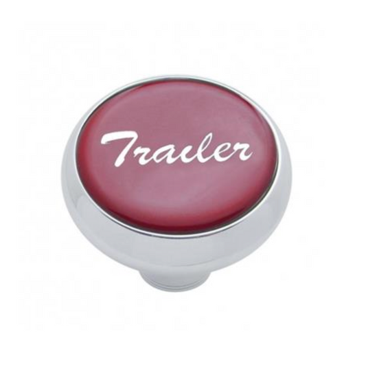 Truck City Chrome & Parts - "Trailer" Deluxe Air Valve Knob - Red Glossy Sticker