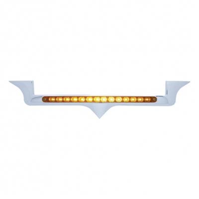 Truck Hood Emblem Light - 12" Light Bar - 14 Amber LED/Amber Lens