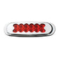 Ultra Thin Spyder 12 LED Marker Light w/ Chrome Plastic Matrix Bezel  Red/Red