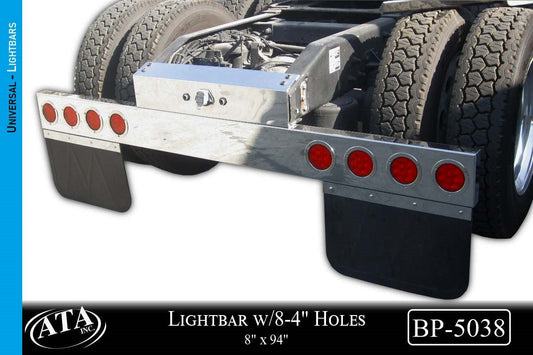 Universal 8" Light Bar w/ 8-4" Light Holes