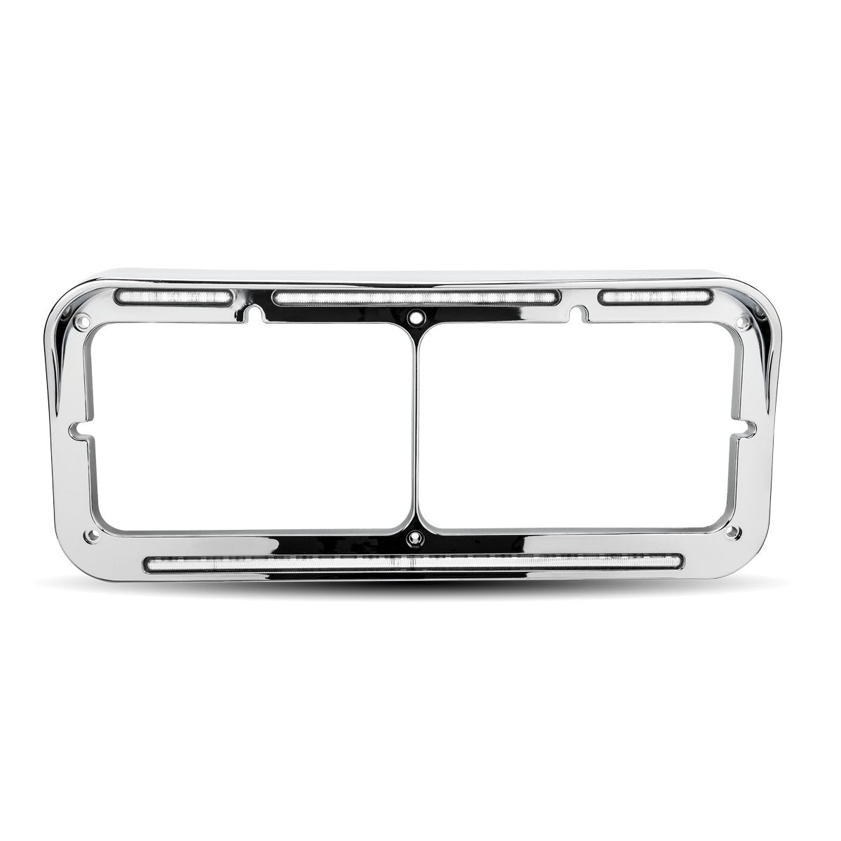 Universal Rectangular Flatline Headlight Bezel - White