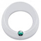 Universal Signature Series Gauge Bezel With Visor & Crystal For 3-3/4" DIA Speed/Tachometer Gauge - Green Diamond