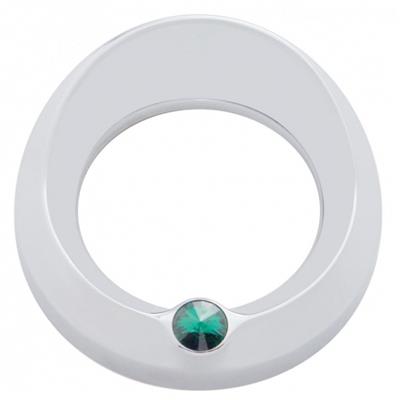 Universal Signature Series Gauge Bezel With Visor & Crystal For 3-3/4" DIA Speed/Tachometer Gauge - Green Diamond