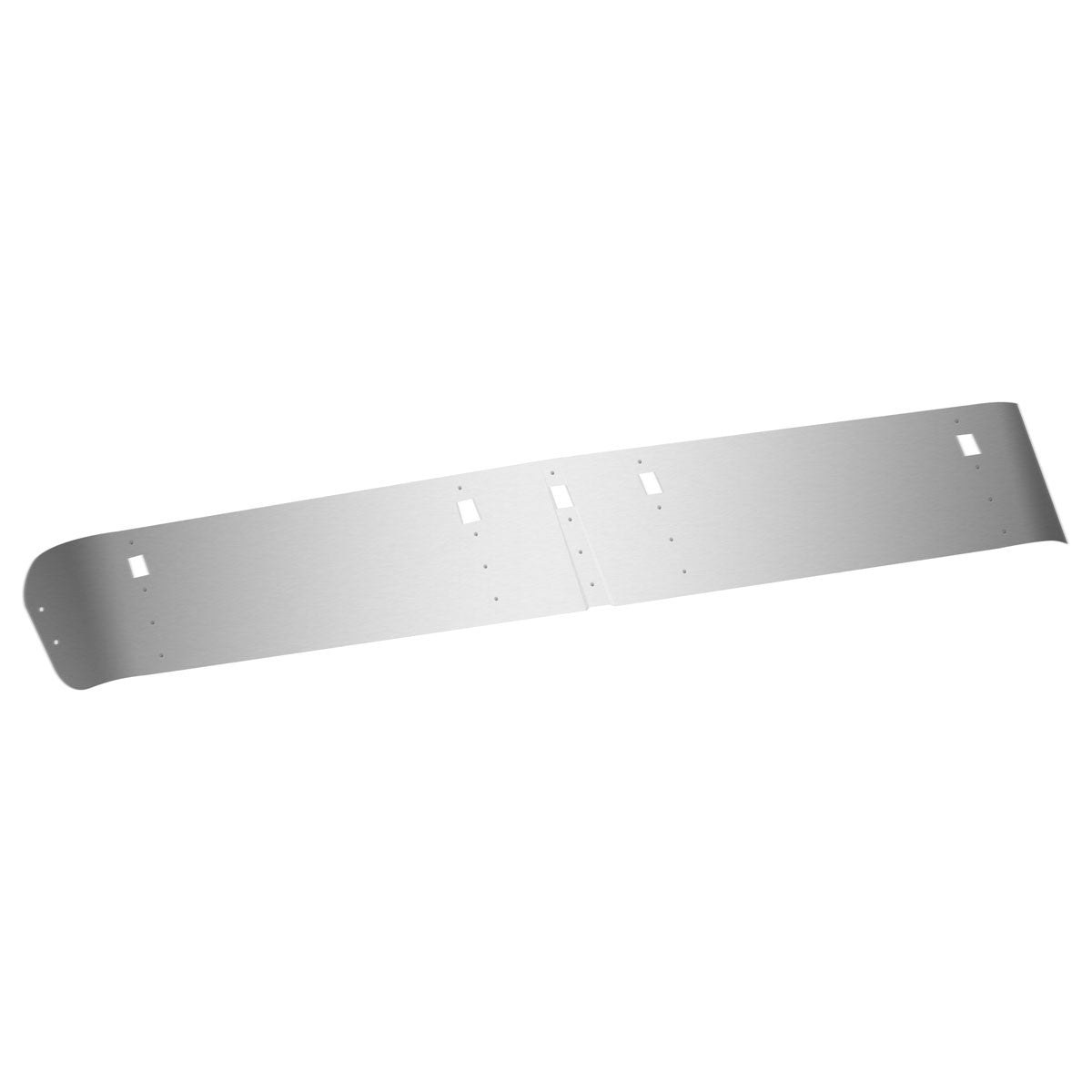 Visor 12" Stainless Steel OEM Light Holes Freightliner Cascadia Raised & Mid Roof (2008-2014)