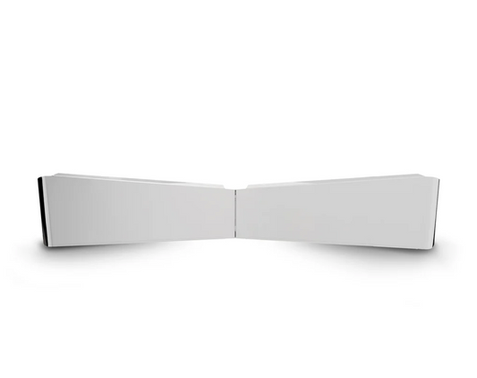 Visor 13” - 8.5"  Freightliner FLD Flat Top Bowtie Plain Stainless Steel