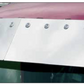 Visor 13" Stainless Steel Kenworth T660 T600 T800 Curved Glass w/ Cast Mirror Brackets, Blind Mount w/ (10) 3/4" Light Holes