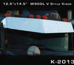 Visor 13" x 15" V-Style Kenworth W900L Curved Windshield (1996+)