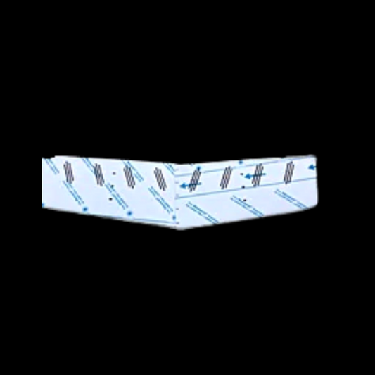 Visor 15"- 13" “V”-Style w/ 8 Hidden Light Holes, Kenworth T600, T800, W900 Curved Windshield - Stainless Steel