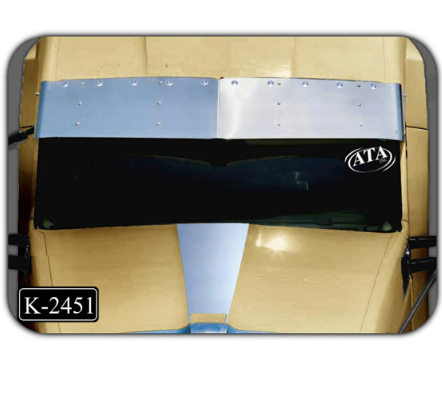 Visor 15" Kenworth T680 And T880 (2015+) W/ (10) 3/4 Inch Light Holes (Mid and High Roof)