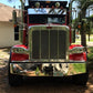 Visor 15" Peterbilt 367, 379, 386, 389 Standard & Ultra Cab w/ Door Mount Mirrors - Stainless Steel