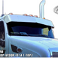 Visor 15" Peterbilt 579/567 Day Cab (Flat Top) w/o Light Holes