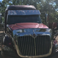 Visor 16" - 14.5" "V" Style w/ 8 Hidden Light Holes, International Prostar High Rise Sleeper - Stainless Steel