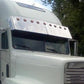 Visor 16" Stainless Steel Gangster 10 2" Slotted Light Holes Freightliner Raised Roof Classic, FLD 120, FLD 112 (1991+)
