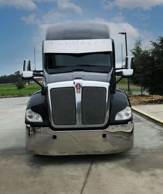 Visor 17" - 16.5" Kenworth T680 Mid & High Roof w/ 8 Hidden Light Holes