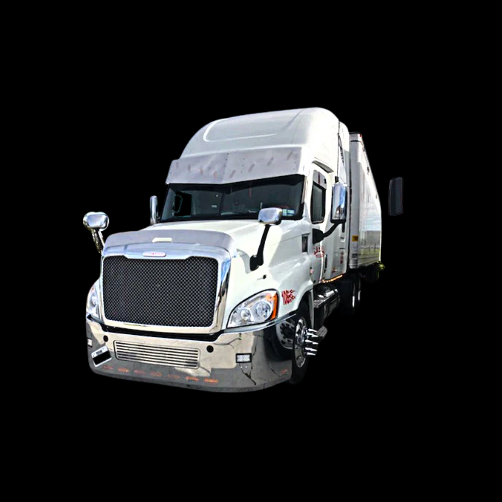 Visor 18 1/2" Freightliner Cascadia V-Style w/ 8 Hidden Light Holes