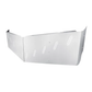 Visor 18" - 20" Stainless Steel Freightliner Century/Columbia/Coronado w/ Hidden Lights Holes in "V" Style. - 2 Hole Side Mount
