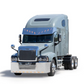 Visor 18" - 20" w/ 10 Hidden Light Holes In "V" Style, Freightliner Century/Columbia/Coronado 3 Hole Side Mount - Stainless Steel