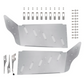 Visor 18" - 20" w/ 10 Hidden Light Holes In "V" Style, Freightliner Century/Columbia/Coronado 3 Hole Side Mount - Stainless Steel