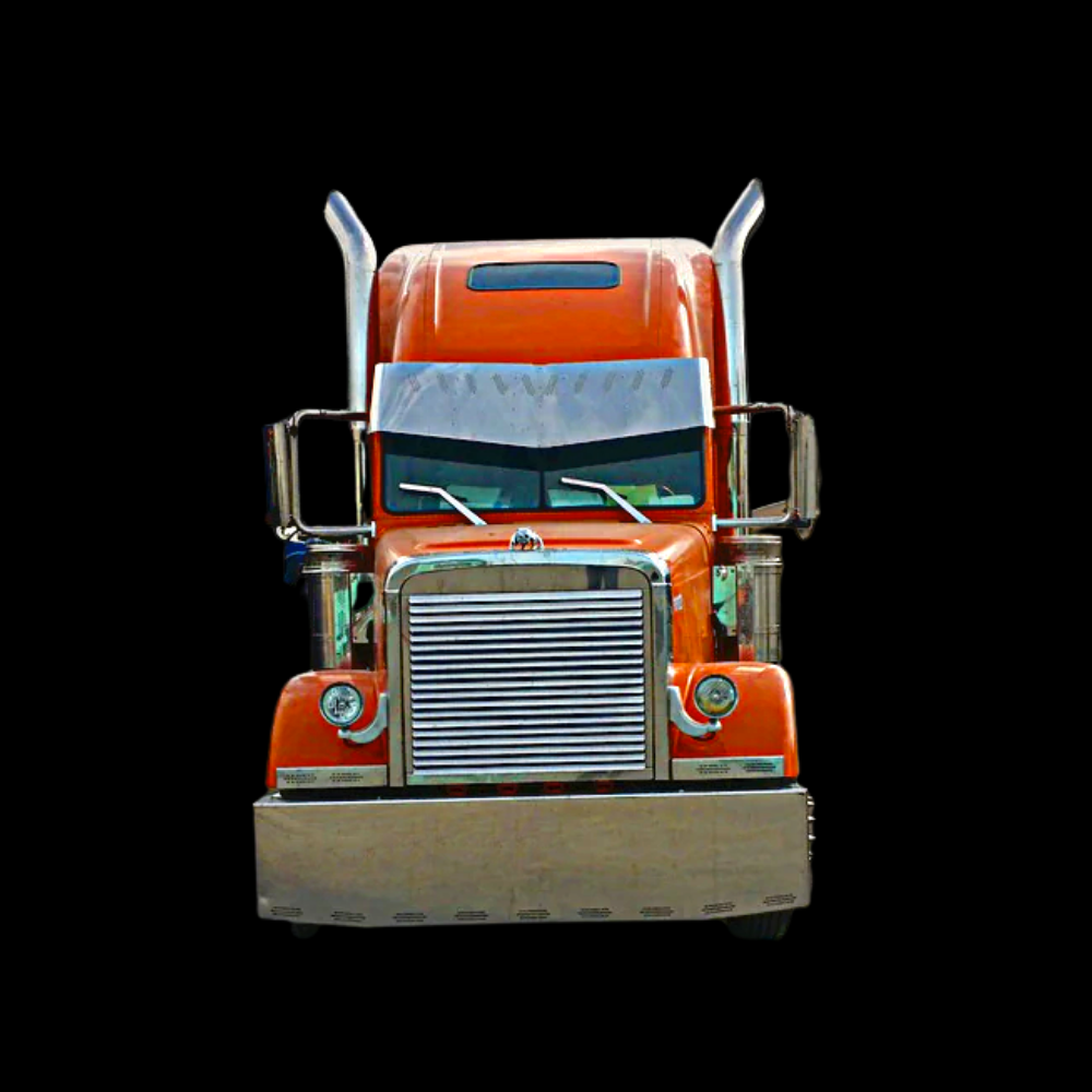 Visor 20" - 18" Freightliner Classic /FLD Condo V-Style 10 Hidden Light Holes