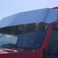 Visor 20" V-Style 8 Hidden Light Holes Volvo VNL High Roof - Stainless Steel