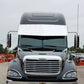 Visor 23" - 22" Semi V Style w/ (10) 3/4" Light Holes, Fits Freightliner Century / Columbia / Coronado 3 Hole Side Mount S.S 304