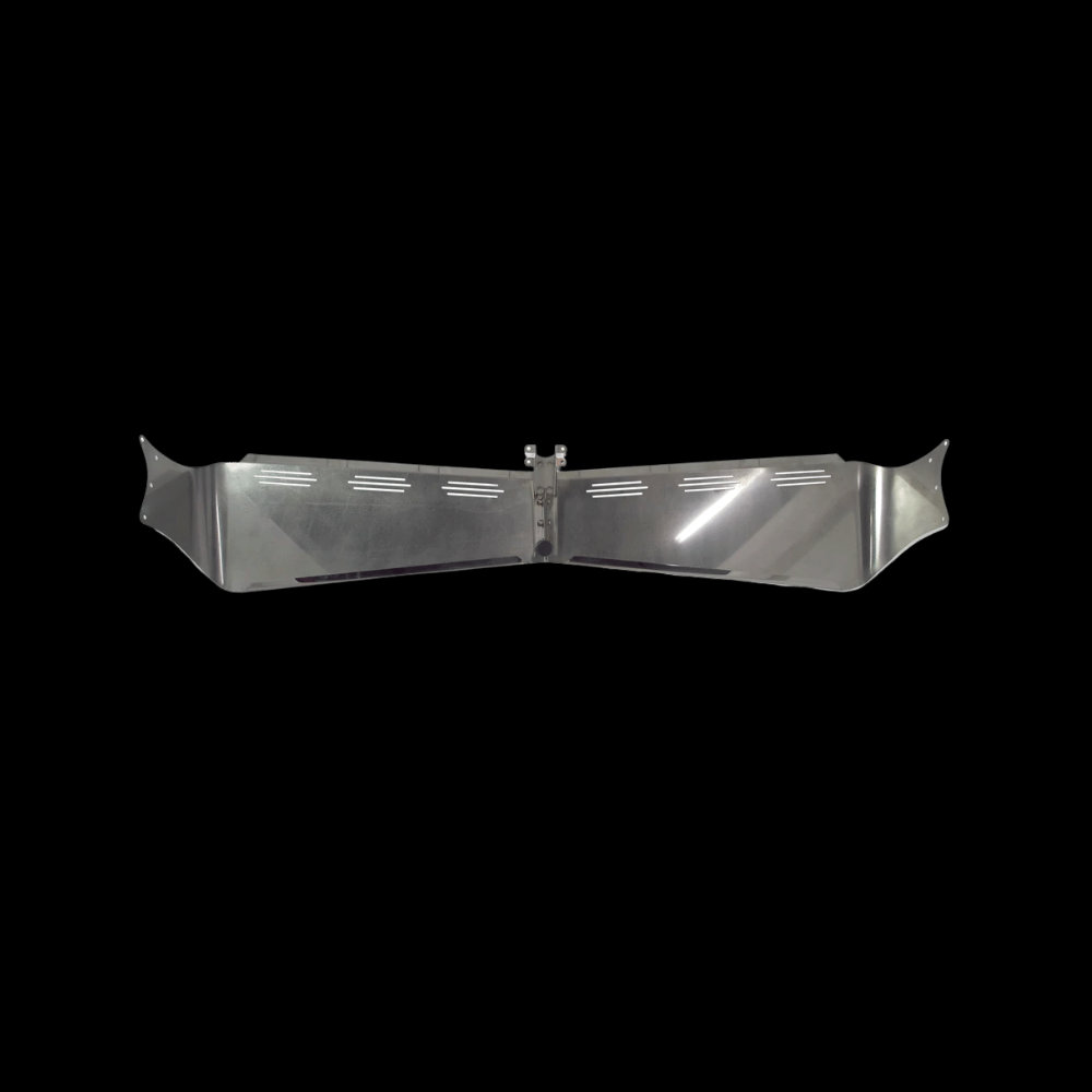 Visor Bowtie 6 Hidden Light Holes Fits Curved Glass Kenworth T600, T660, T800, W900. 12-1/2” Reduced 7-3/4”
