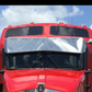 Visor Bowtie 6 Hidden Light Holes Fits Curved Glass Kenworth T600, T660, T800, W900. 12-1/2” Reduced 7-3/4”