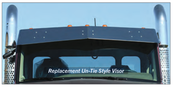 Visor Kenworth W990/T680/T880 Blind Mount Flat Top Sleeper Trucks