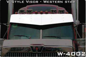 Visor V-Style 14" x 16" (01-14) Western Star 4900 Constellation High Roof