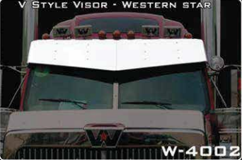 Visor V-Style 14" x 16" . ’01-14. Western Star 4900 Constellation