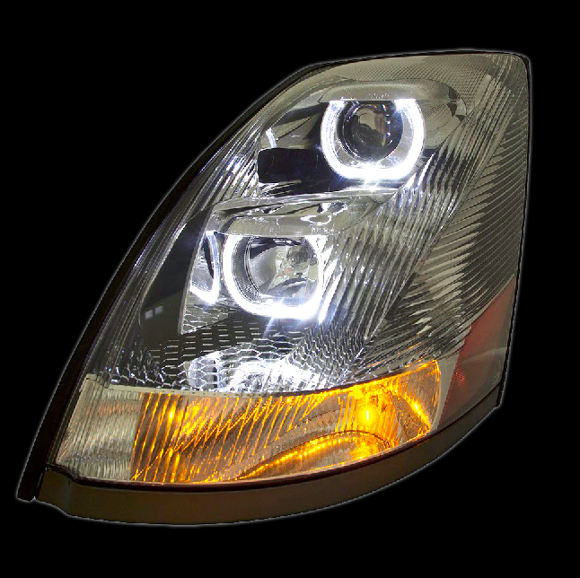 Volvo Aftermarket Headlight With Dual Function Led Bar. VN/VNL(2003+)