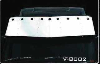 Volvo Drop Visor V-Style/New Style 2004+ Custom w/(16) 3/4" Light Holes Evenly Spaced Across the Top Face