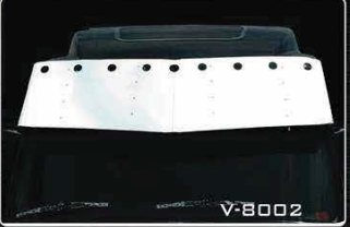 Volvo Drop Visor V-Style/New Style 2004 & Newer Custom w/16-3/4'' Light Holes Evenly Spaced Across the Top Face.