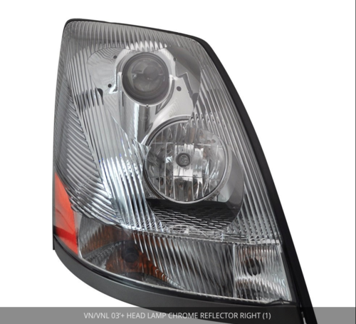 Volvo Headlamp VN 03+ Right Side, Chrome Reflector REPL. 82329592