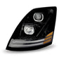 Volvo VN\VNL Black Halogen Headlight Assembly
