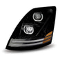 Volvo VN\VNL Black LED Projector Headlight Assembly