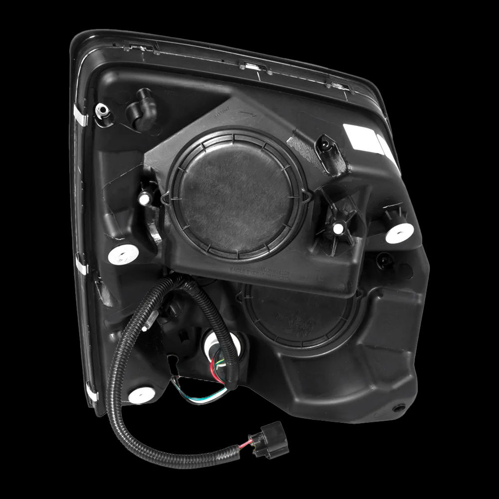 Volvo VN/VNL Matte Black Projector Headlight W/White High Power LED Position/Daytime Running Light  Driver
