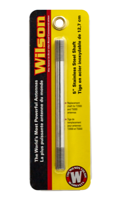 Wilson 5" Stainless Steel Shaft. Replacement shaft for Wilson Antenna T2000/T5000 Series with a 3/8"x24 threaded shaft