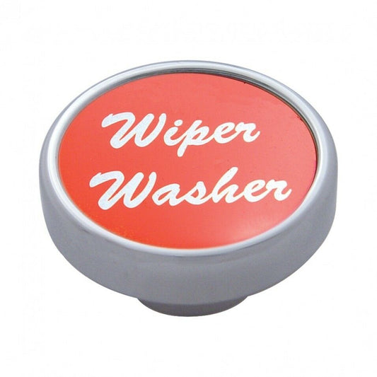 " Wiper / Washer " Aluminum Dash Knob Sticker Only - Red