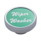 "Wiper / Washer" Dash Knob - Green Aluminum Sticker