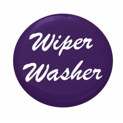 " Wiper / Washer " Glossy Dash Knob Sticker Only - Purple