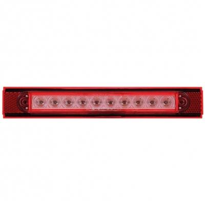 10 LED Conspicuity Reflector Plate Light - Red LED/Clear Lens