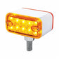 10 LED Dual Function Double Face Reflector Light - T Mount - Amber/Red Lens - No Bezel