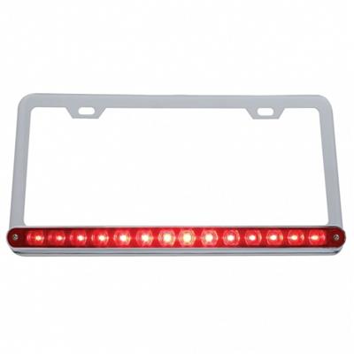 14 LED Light Bar License Frame - Red LED/Red Lens