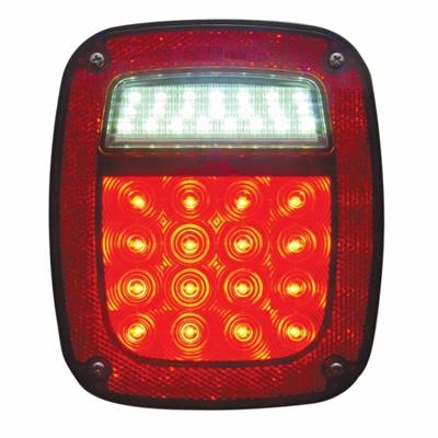 16 Red/22 White Led Universal Combination Tail Light - No License Light