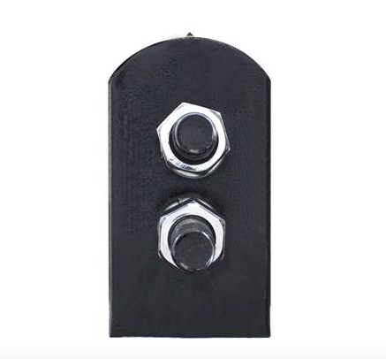30" Black Heavy Duty Mud Flap Hangers - 1-1/8" Bolt Pattern (Pair)